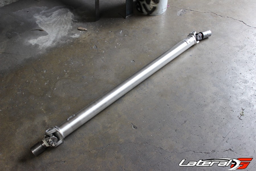 A completed one-piece driveshaft. 