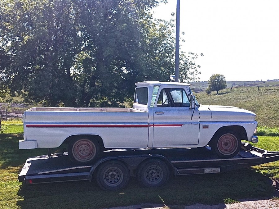 The day it was plucked from the garage at his Grandpa's farm!